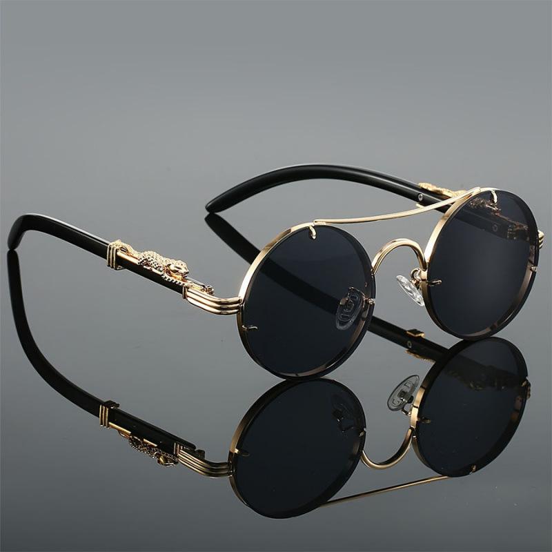 New Fashion Classic Round Women Sunglasses Personalized Metal Leg Design Retro Ocean Film Men'S Outdoor Driving Glasses