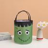 New illuminated Halloween candy bucket, three-dimensional handheld pumpkin bucket, witch and vampire-themed festive atmosphere