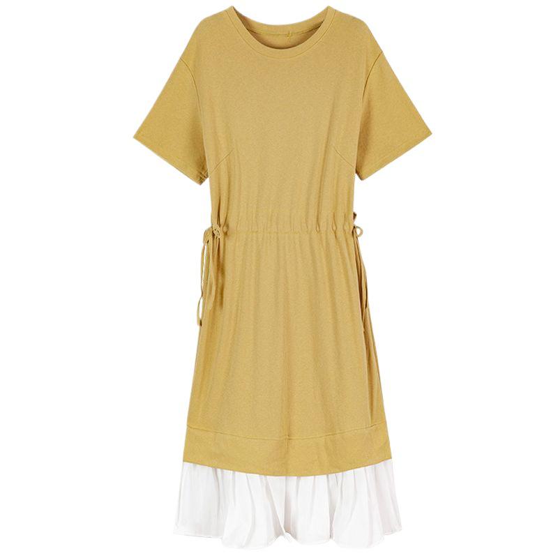2026 New Summer A-line Dress with Loose Two-Piece Look and Short-Sleeved T-shirt