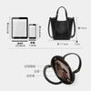2025 New Black Leather Bucket Bag Autumn Winter Handheld Basket Commuter Crossbody Bag Niche High-End Women's Bag