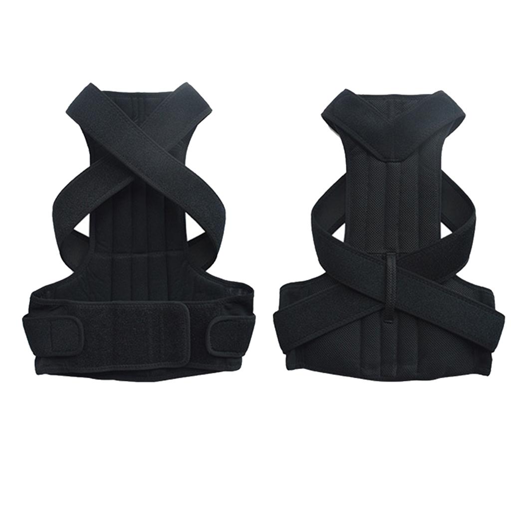 Women's Men's Support Posture Correction Straight Hold For - Black, M