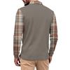 Men's Long,sleeved Collared Button,down Pocket Casual Top