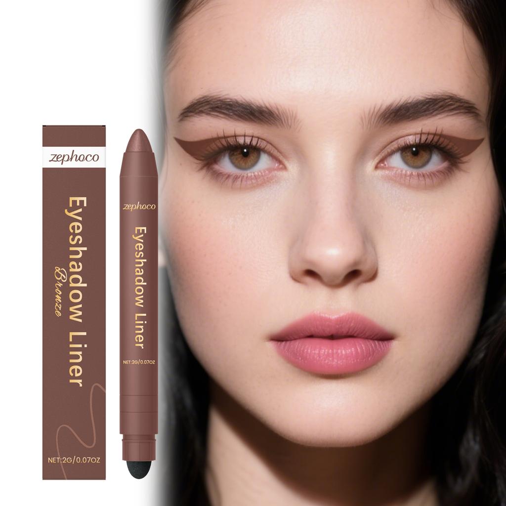 Zephoco 2-in-1 Eyeliner Stift: Natürliches und seidig glattes Augen-Make-up für präzises Konturieren, lebendige Farbe und einfache Anwendung