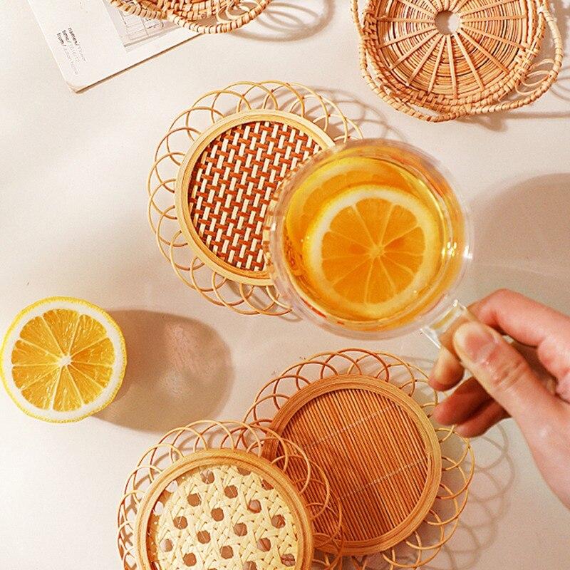 Bamboo Cup Pad Cup  Tea Accessories Tea Pad Tea Route Tea Cup Pad I (FD2-08)