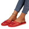 Chaussures pour femmes à bout fermé, pantoufles pour femmes, maille respirante, maille quotidienne, sandales plates à fleurs pour femmes avec sandales d'extérieur pour femmes