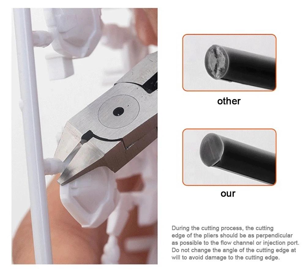 MJL Black Model Single Blade Nipper Hand Tools Pliers Model Building Tools for Beginners To Repair and Fix Plastic Models
