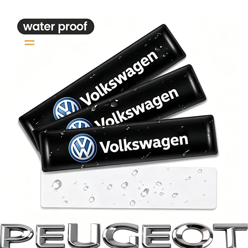 For Volkswagen iro23D Epoxy Car Interior Exterior Decoration Sticker For VW GTI Polo Golf Passat B6B7 Tiguan Arteon CC Taigo Caddy Jetta Tire Valve