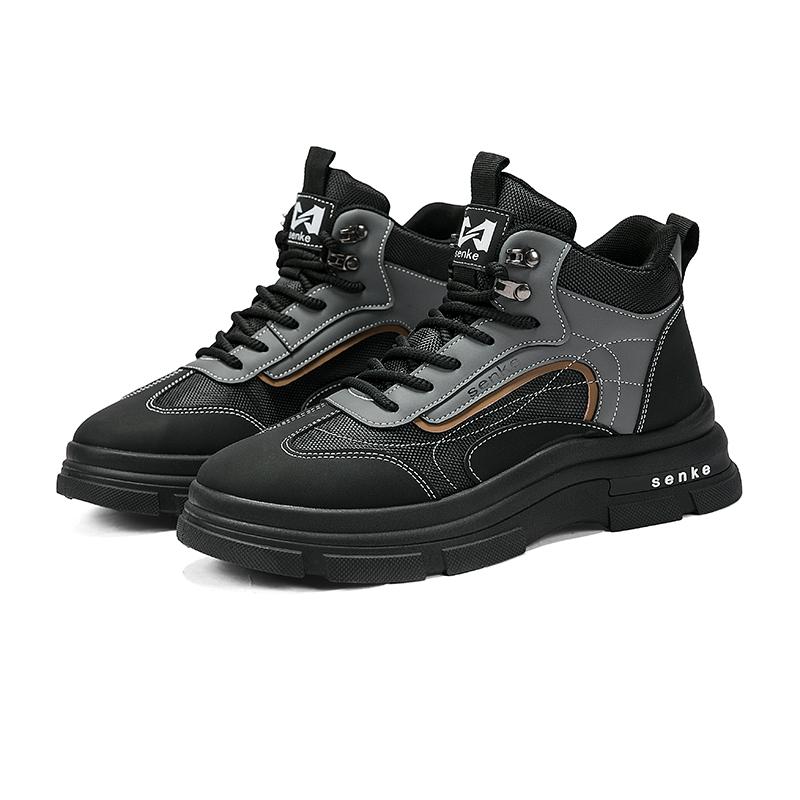 

Men Sneakers New Style Breathable Lace Up Men Mesh Shoes Fashion Casual No-slip Vulcanize Shoes Men Tenis Masculino 43 чёрный