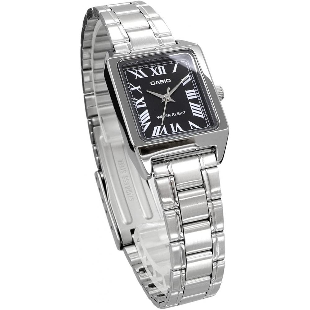 Casio Women S Analog Watch Black Silver Ltp V007d 1b