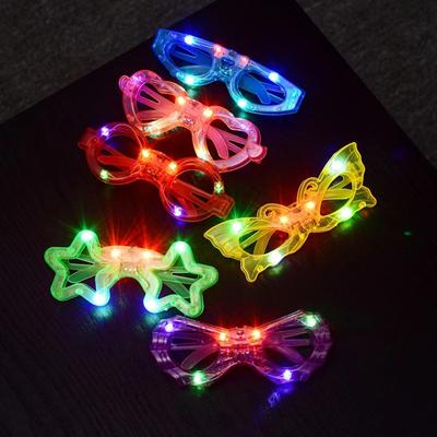 10/30/50 ks LED svítících brýlí Svítící ve tmě brýle Neonové party potřeby pro děti Dospělé Ozdoba na narozeninovou oslavu