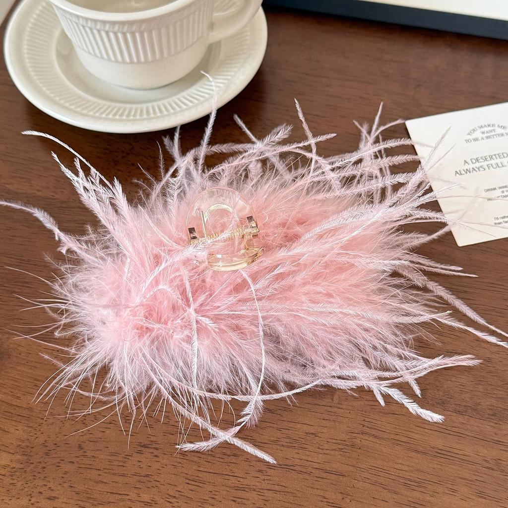 Autumn-Winter Fairy Feather Hair Clip: Large Volume, Pure Desire Headdress