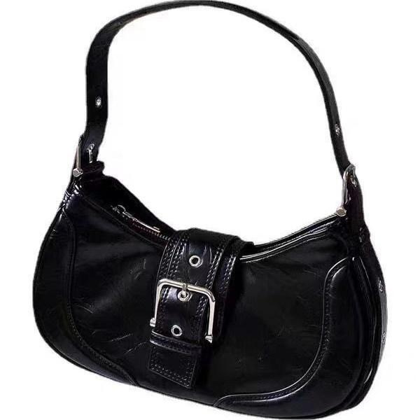 Spice Girl Ein-Schulter-Achseltasche Damen Schwarz Neuer Trend Lokomotiven-Tasche Hoher Sinn Vielseitige Messenger-Damen-Tasche