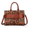 Female 2024 New Letter Pattern Portable Shoulder Embossed Large Capacity Messenger Bag