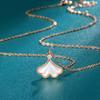 Sansheng Apricot Apricot Leaf Necklace Women'S Fashion Versatile Temperament Premium Clavicle Chain Gift Premium
