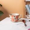 Ins Style Home Flower Breakfast Ceramic Simple Mug Office Personalized Water Cup Coarse Pottery Coffee Cup Flower
