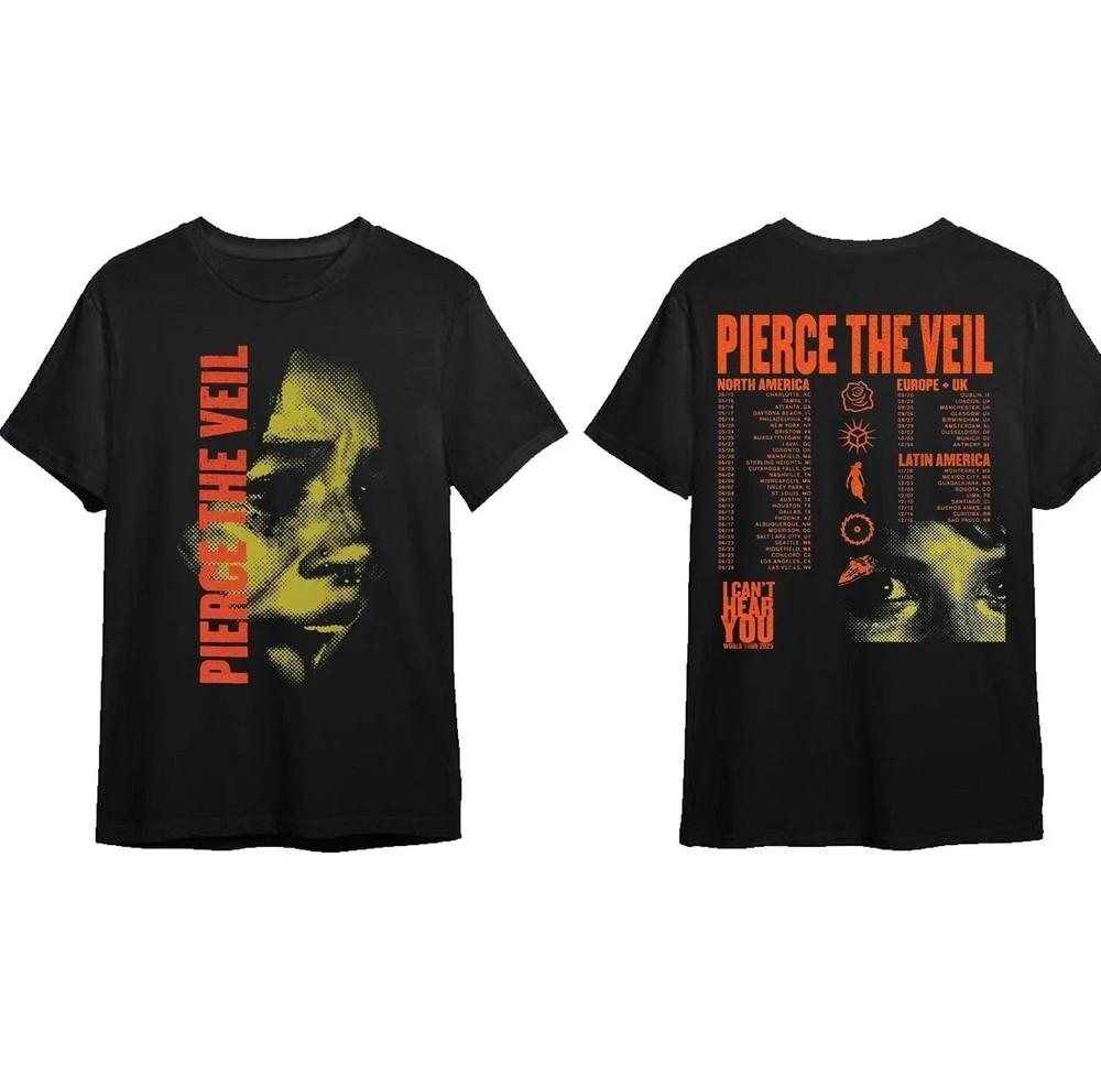 Pierce The Veil I Can t Hear You Tour 2025 Shirt, Pierce The Veil Concert 2025 Unisex T-Shirt XXXL