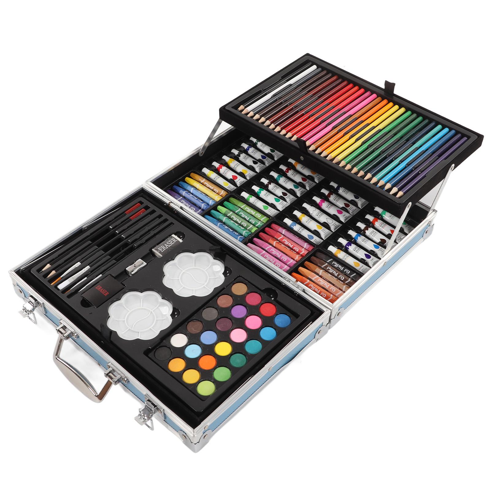 

Детский набор для рисования, полный ассортимент, изысканная упаковка в алюминиевой коробке, набор цветных карандашей для