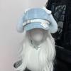 Grey Puppy Ear Hat Subculture Beret Female Cute Personality House Culture
