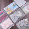 10Pcs A6 Loose-leaf Folder Pocket 6-hole Transparent Zipper Bag Document and Business Card Multi-functional Storage Bag