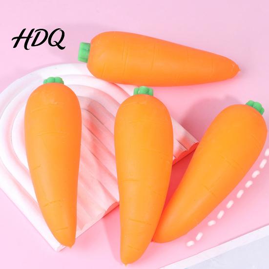 Vegetable Sensory Toy 1/2/3Pcs Simulated Carrot Squeeze Soft Stretchy Stress Relief Shape Students Office Workers Anti-anxiety Gift TPR Ball