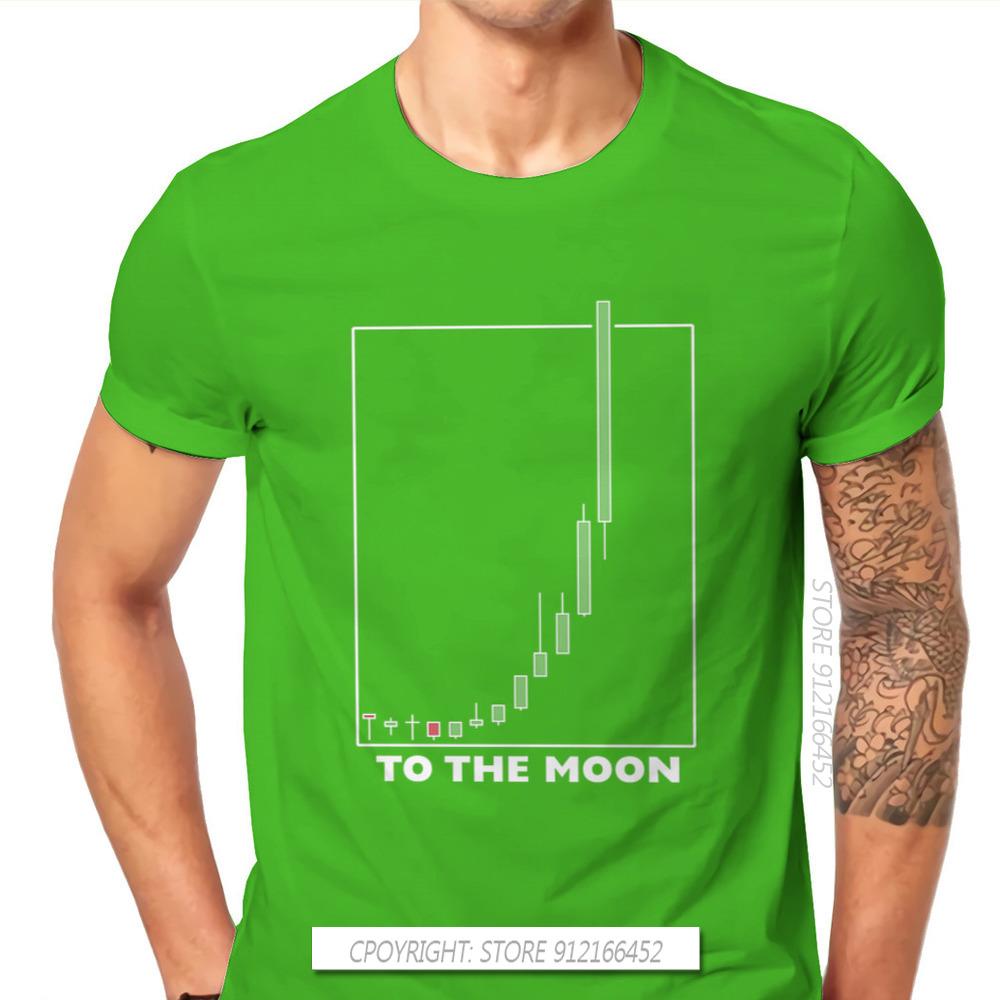 To The Moon Classic Wallstreetbets Stock Option Trading T Shirt Classic Graphic Big Size TShirt Big Sales Men