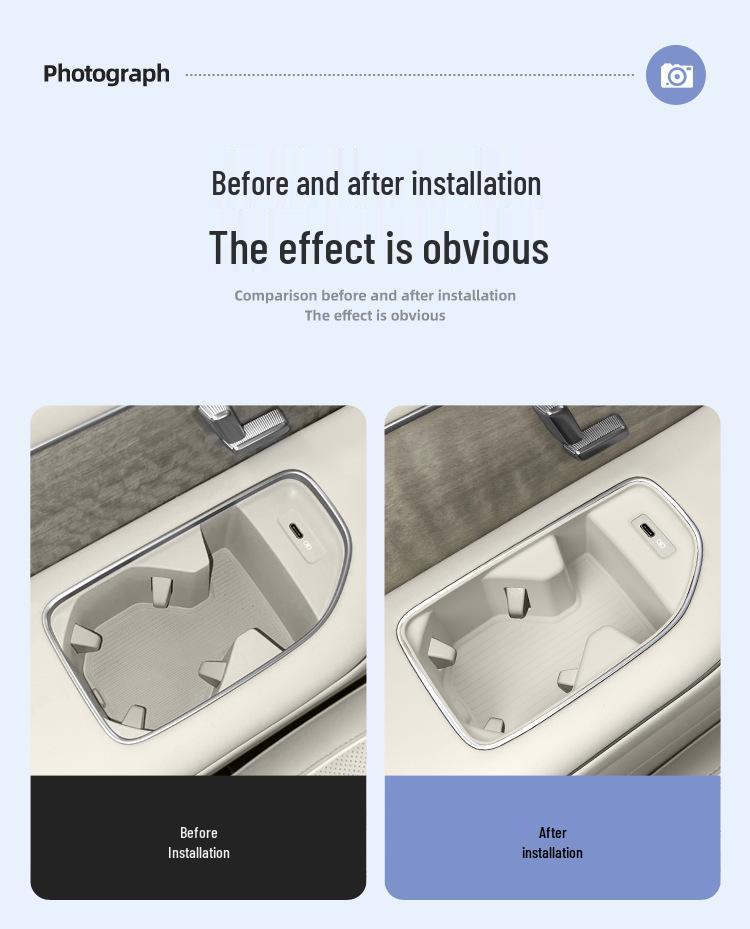 Porte-gobelet en silicone compatible pour 26 modèles pour la troisième rangée du Nio ES8 - Accessoire de voiture 3e génération 2026