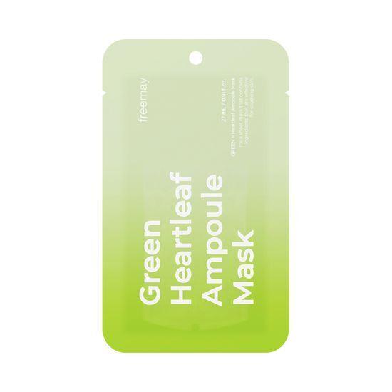 Bamboo Vegan Sheet/Soothing Cooling Freemay Green Heartleaf Ampoule Mask (1 sheet)