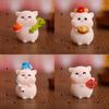 Adorable Resin Pig Figurine For Diy Desktop Decorations Perfect For New Year Celebrations