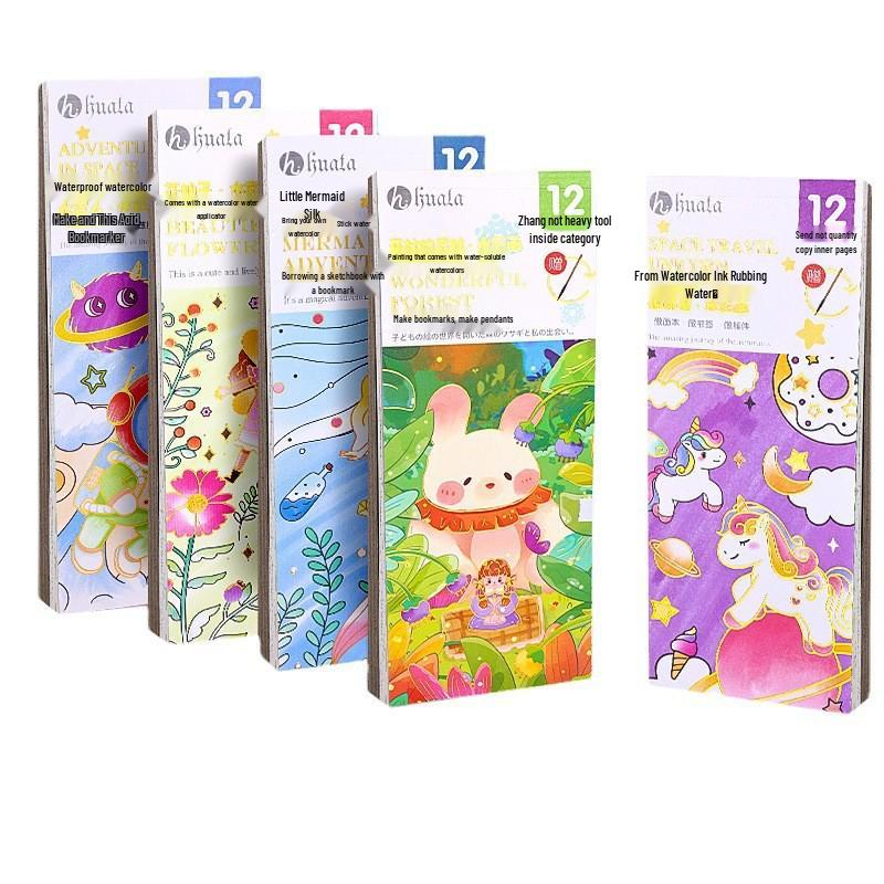 Children's Watercolor Coloring & Doodling Sticky Notes - Educational Drawing & Painting Book for Kindergarten