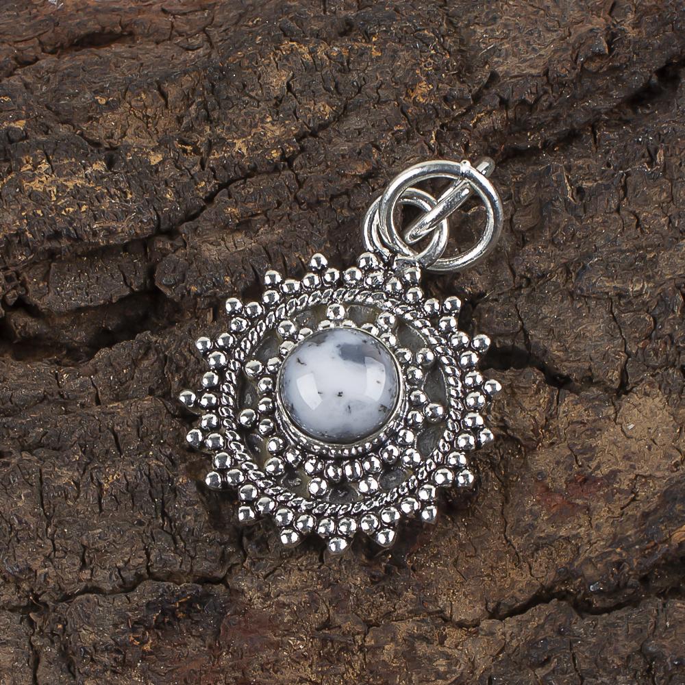 Dendrite Opal Pendant 925 Solid Sterling Silver Gemstone Jewelry, Handmade Pendant For Thanksgiving