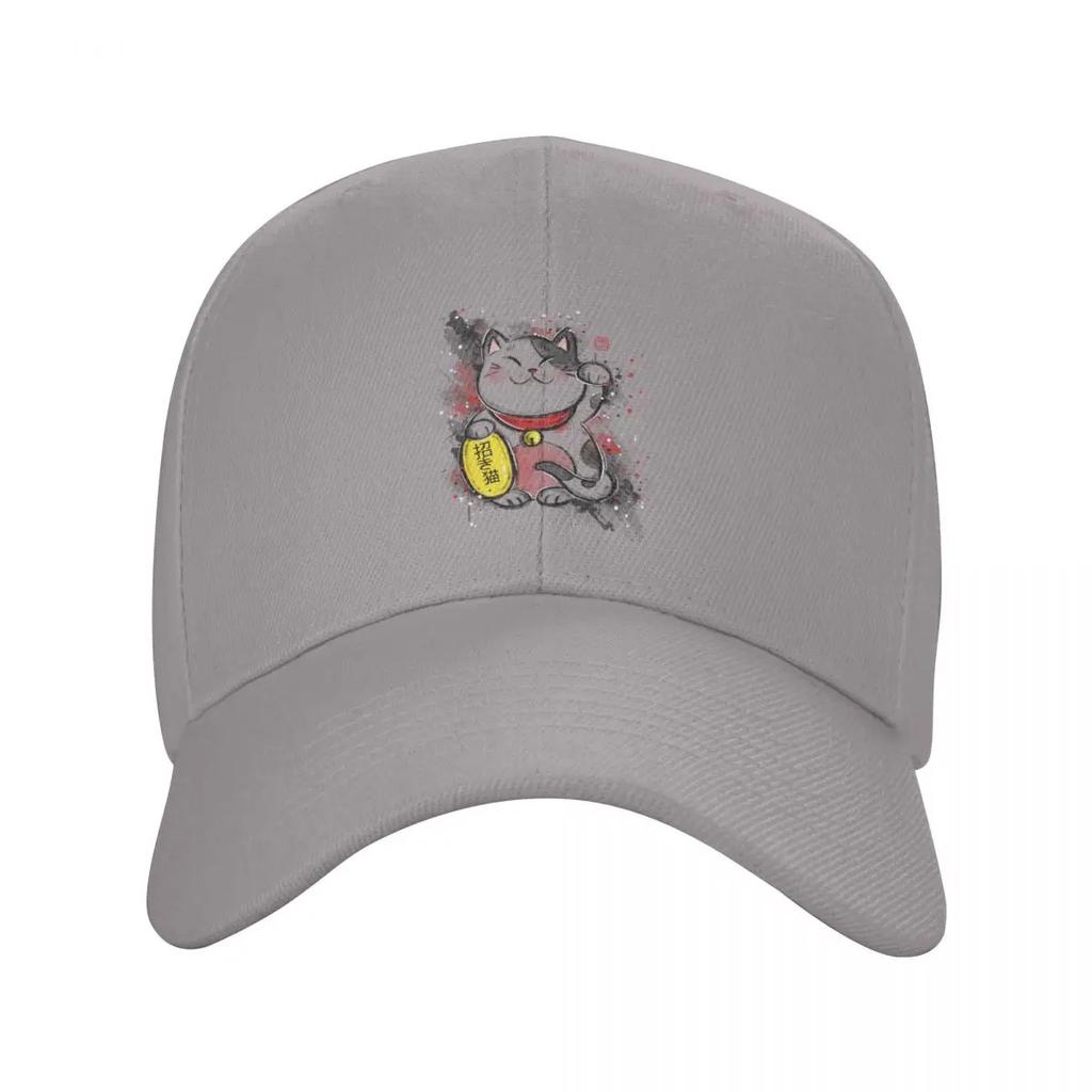 Custom Kawaii Unisexeki Neko Baseball Cap Women Unisex Breathable Lucky Cat Dad Hat Sports Snapback Caps