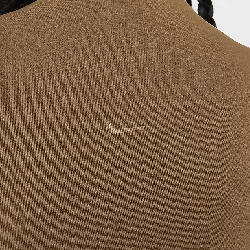 Nike Zenvy Atmungsaktiv Feuchtigkeitsableitend Schnelltrocknend Weich Leicht Einfarbig Rundhalsausschnitt Lässig Langarm T-Shirt Damen Tops FN3023-281