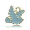 Korean Alloy Drip Oil Pigeon Pendant for DIY Jewelry & Hair Accessories