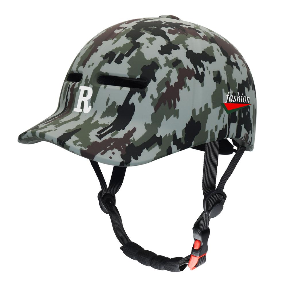Integrated forming cap bicycle riding commuter four seasons electric battery bicycle helmet skateboard roller skating baseball