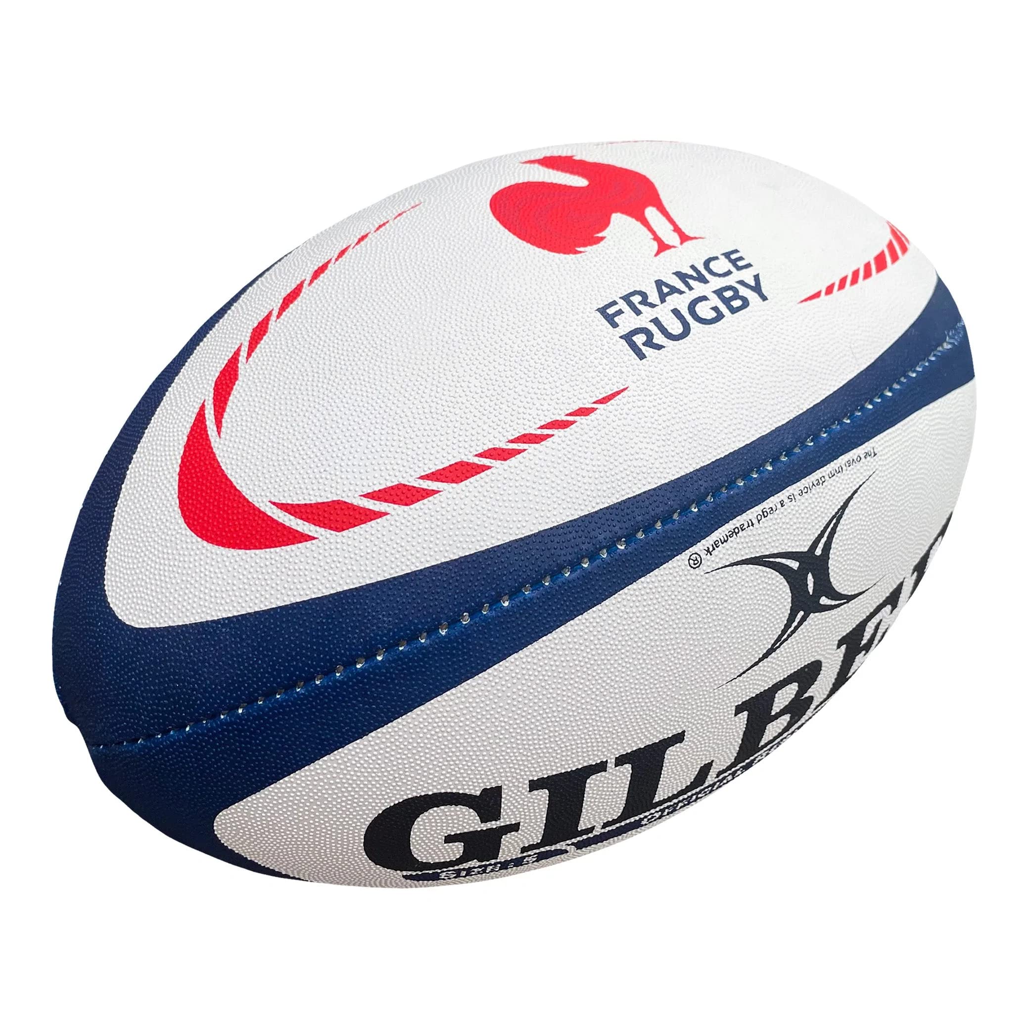 Gilbert France Replica Mini Rugby Ball, Size 5, GB9215