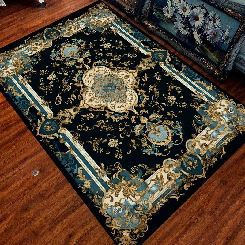 Persian Crystal Pile Moroccan Carpet Living Room Bedroom Full Vintage Ethnic Style Carpet