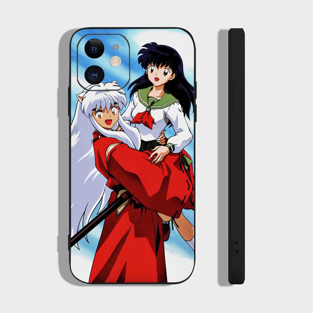 Japanese Animation I-Inuyasha Phone Case For IPhone 17 Air 16 15 14 13 Pro Max 11 12 Black Silicone Cover