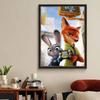 Full Round Diamond Painting The Rabbit and The Fox Art Rhinestone Picture Mosaic DIY 5D Cross Stitch Embroidery Home Decoration
