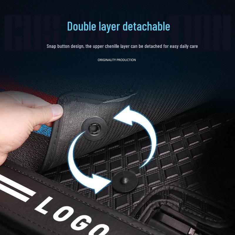 Full Surround Non-Slip Silk Ring Car Floor Mats - Wear-Resistant & Eco-Friendly Foot Pads