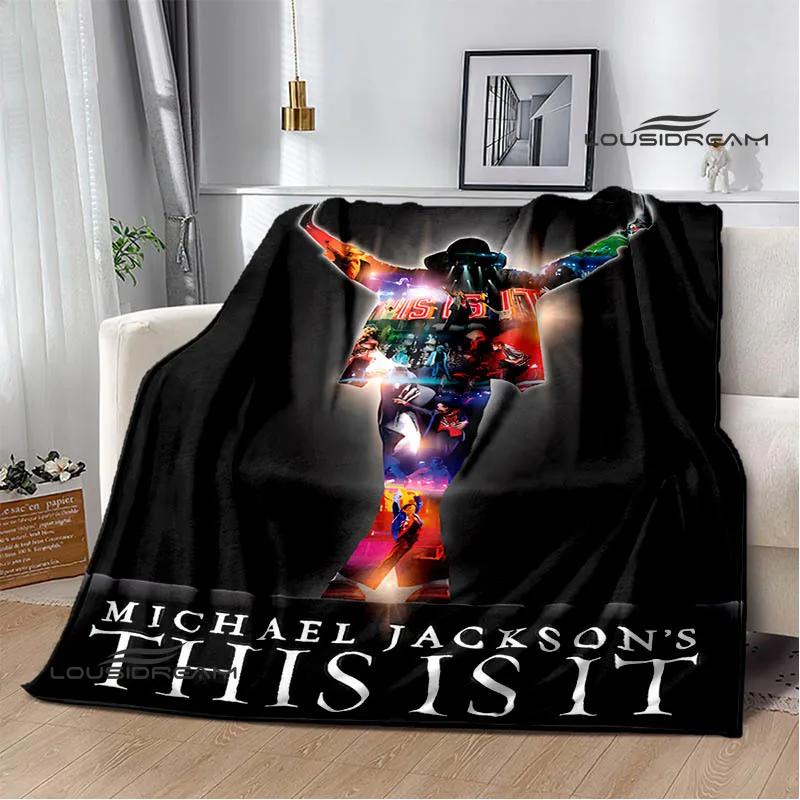 Coperte con stampa retrò di Michael Jackson Coperta da picnic Coperta in flanella Coperta morbida e accogliente Coperte da viaggio Coperture per letto Regalo di compleanno