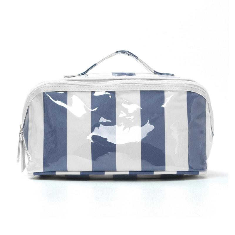 Clear PVC Makeup Case with Carry Handle, Top Closure Toiletry Bag for Bathroom Counter, Daily Packing, Home Use