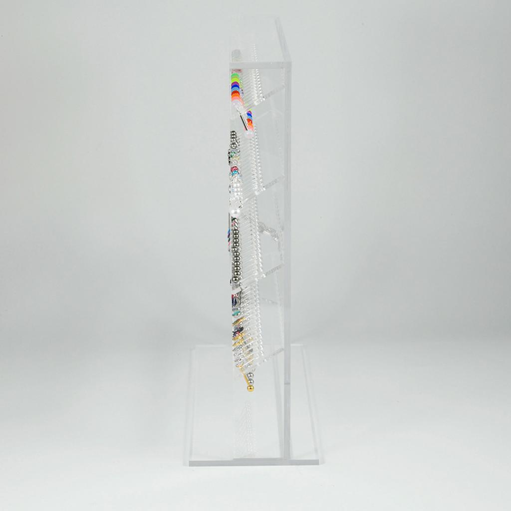 Clear Multilayer Jewelry Holder Acrylic Earring and Necklace Display Board Transparent Accessories Storage Organizer