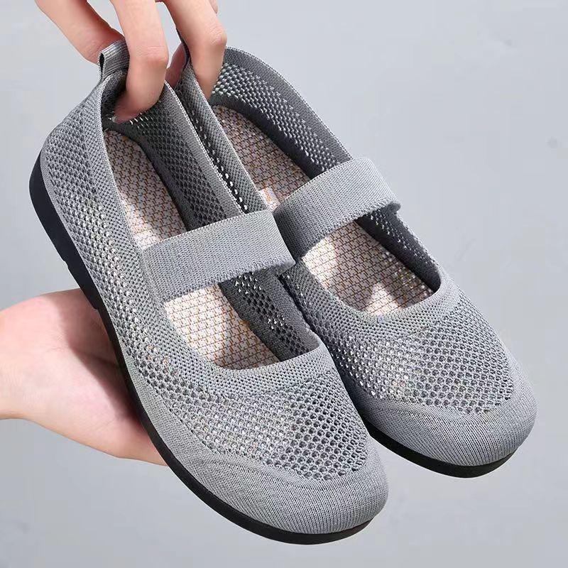 Women's Lightweight Flyknit Shoes - Non-slip, Breathable, Soft Sole Casual Shoes for Spring/Summer