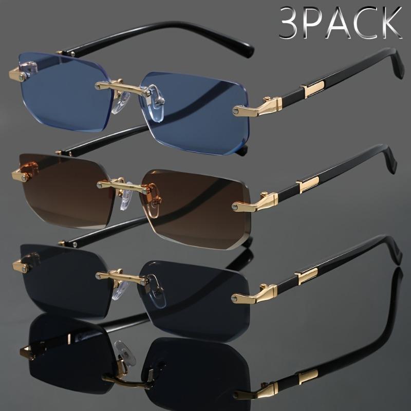 

3 Pack Men s and Women s Metal Classic Retro Trendy Fashion Glasses Suitable for Summer Casual Street Party Eyewear