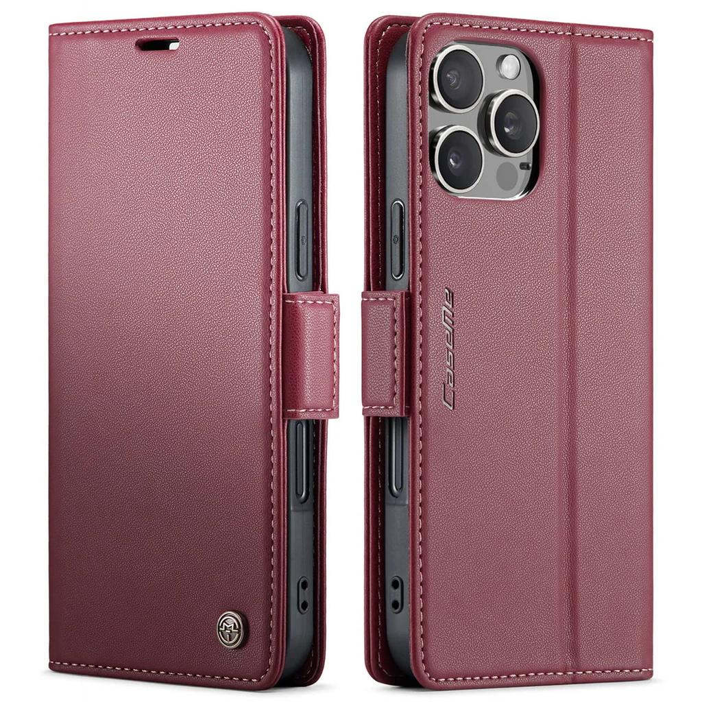 For iPhone 16 Pro Max 16 Plus Case with Card Holder, Wallet Case with RFID Blocking, Durable Leather Kickstand Magnetic Clasp