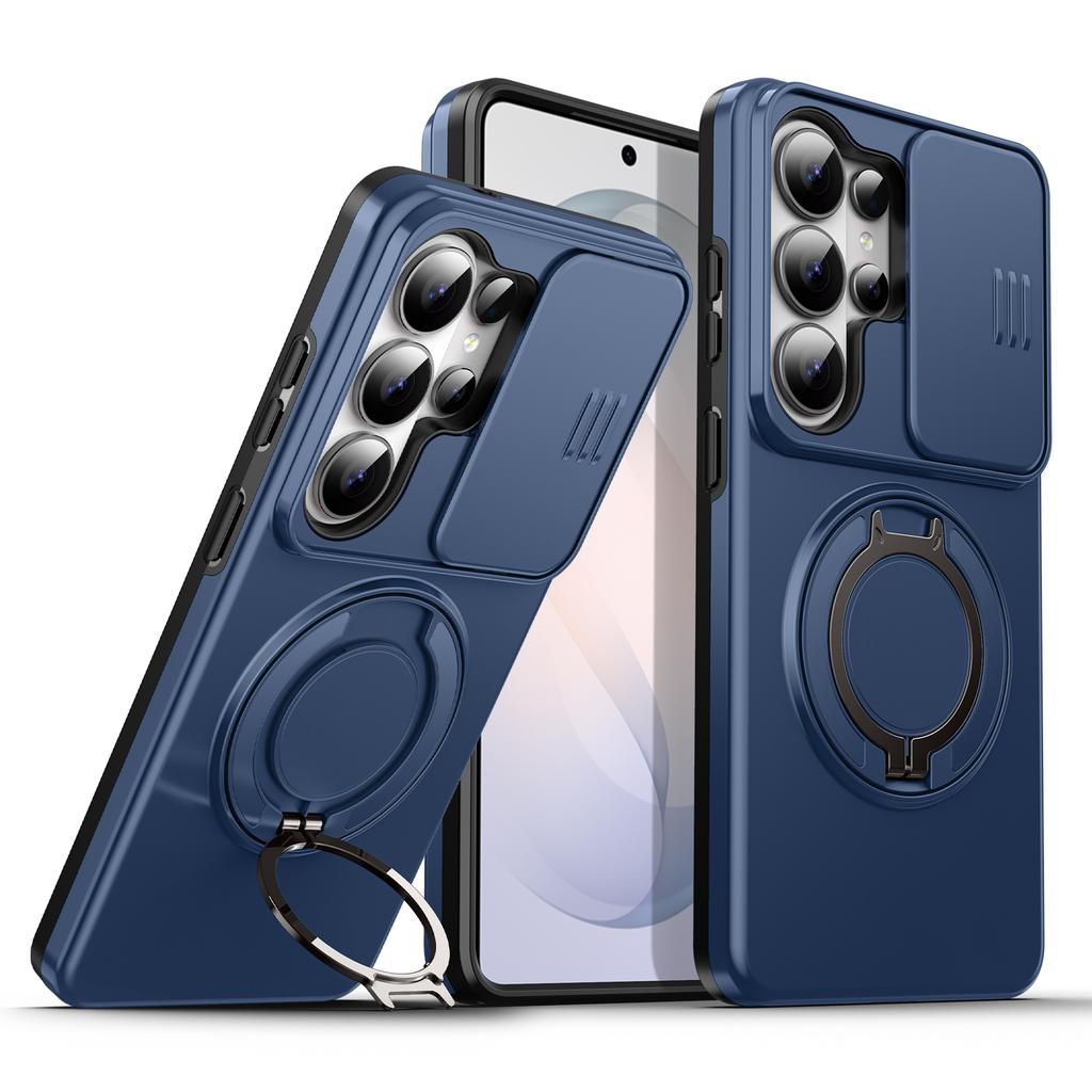 Armor Magnetic Bracket Case for Samsung Galaxy A55 A56 A57 A37 A36 A35 A27 A26 A17 A16 A07 A06 Slide Camera Protector Back Cover