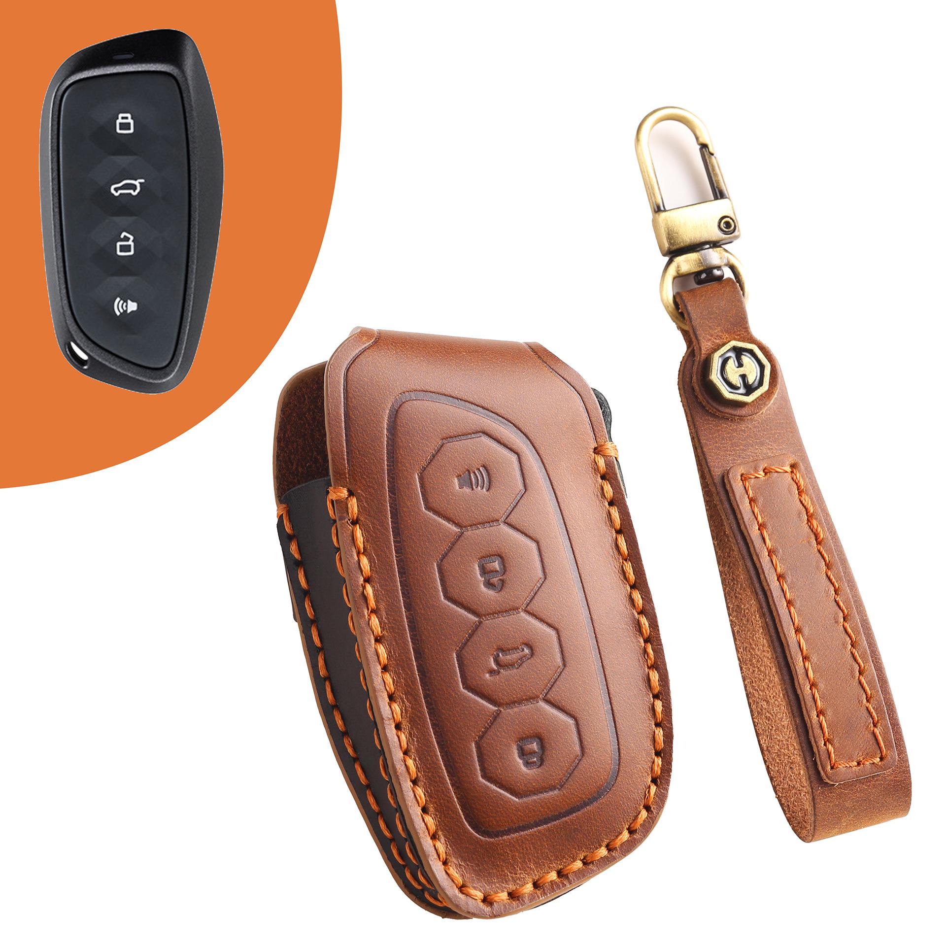 

Чехол для ключей Haval 2nd Gen Big Dog и Xiaolong Max — высококачественный защитный чехол коричневый