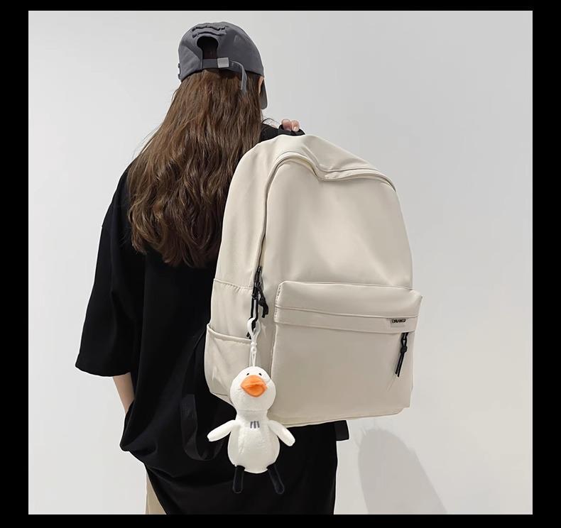 Girls' Fashion College-Style Backpack: Large Capacity, Casual Travel, Junior High School, or Couples