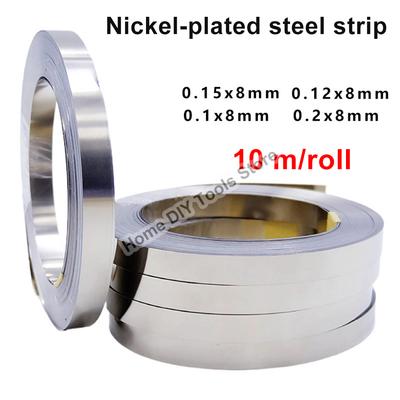 10M/Roll 18650 Li-ion Battery Nickel Sheet Plate Nickel Plated Steel Belt Strip Connector Spot Welding Machine Battery Welders