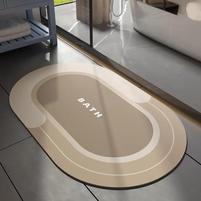 Modern Simple Bathroom Door Absorbent Quick Drying Mat Bathroom Dirt and Wear-resistant Diatom Mud Mat